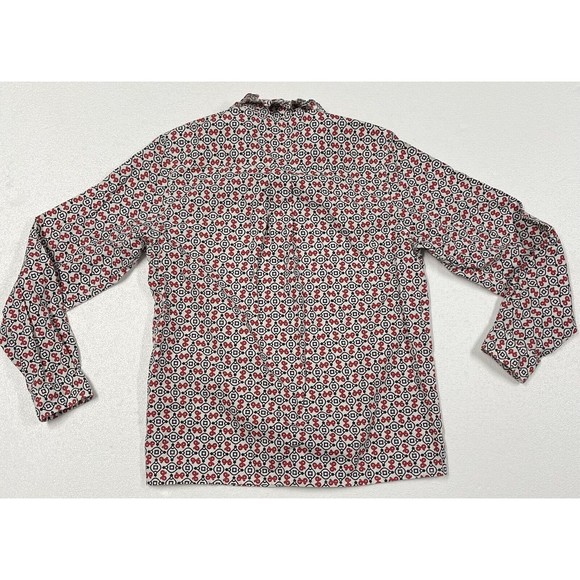 VTG 'Mr. Witt' White/Black/ Red Design Cotton Button Up Size 12 - Picture 2 of 5